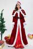 Deluxe Classic Mrs. Claus Christmas Costume Xmas Party Santa Claus Cosplay Women Red Dress Christmas Queen Carnival Party Dress