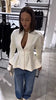 Elegant Solid Slim Short Jacket Women Chic Stand Collar Double Buttons Waist Cinching Pleated A-line Coat Lady Spring Daily Wear