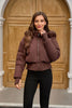 Women's Bomber Jacket Hooded Cropped Coat Winter Jacket Woman Cool Warm Clothes Coffee Black White Clothing XXL