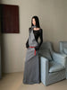 Wasteland Designer Long Dresses Women Winter Autumn Long Sleeve Maxi Dress Grey Khaki Knitted Dress Fall Clothes