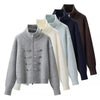 Casual Women's Cardigan Sweater Turtleneck Zippers Full Sleeve Button Decoration Lady Coats Autumn Female Knitwear