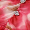 Women Elegant Floral A-line Pleated Dress Sexy Long-sleeved Waist Cinching Ruffle Mini Dresses Lady Vacation Street Gowns
