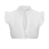 Vintage Hollow Out Maxi VestidosLong Puff Sleeve Dress Women Autumn WaitedRobe Stand Collar Button Dresses
