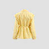 Chic Oversize Floral Printed Women Jacket Padded Lapel Lace Up Loose Coat Long Sleeve High Waist Outwears Lady Streetwear
