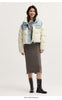 Down Jacket Women Waterproof Patchwork Oversize Stand Collar Winter Coat