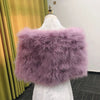 Real Ostrich Feather Wedding Shawl Women Winter Fur Wrap Cape Scarf Fluffy Feather Bridal Shrug Party Stoles Bride Cape Cloak