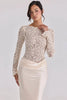 Off Shoulder Lace Satin Maxi Dress Women Elegant Long Sleeve Ruched Bodycon Mermaid Evening Club Party Formal Dress