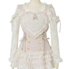 Japanese Style Lolita Dress Set Women Vintage Sweet Lace Embroidery Bow Plaid Strap Dresses Harajuku Y2k Ruffle Mini Cake Skirts