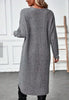 Womens Long Knitted Sweater Dress Autumn Winter Warm Fur Jumpers Casual Solid Loose Knit Midi Dress Lady Work Pullovers
