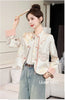 Women's Leisure Jacket Spring Autumn Retro Printing Be All-match Lady Outerwear Chinese Style Ladies Short Coat