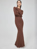 Sexy O Neck Ribbed Knitting Fishtail Sweater Dress Women Full Sleeve Stretch Basic Bodycon Maxi Long Mermaid Robe Vestido