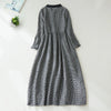 Patchwork Black White Plaid Autumn Dresses Office Lady Work Dress Japanese Style Women Spring Casual Long Clothing