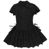 American Gothic Dark Y2K Vintage Dress Women Aesthetic Streetwear Harajuku Grunge Lace Patchwork High Waist Bow Party Dress