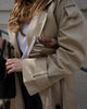 Women's Autumn Slim Trench Coats Solid Turn-Down Collar Long Sleeves Belt Decoration Double Breasted Female Coats