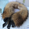 Raccoon Fur Collar Women Winter Coat Hood Decor Furry Fur Collar Warm Coat Shawl Natural Raccoon Fur Scarf Neck Warmer