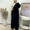Dubai Corduroy Abaya for Muslim Women Eid Ramadan Modest Dress Loose Large Elegant Gown Islam Clothing Turkey Solid Robe