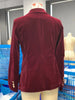 Women's Gold Velvet Blazer, Office Lady Spring Autumn Foreign Atmosphere, Red Blazers Suit, OL Professional Wear