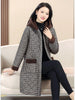 Winter Coat Vintage Velvet And Thickening Single breasted Cotton Coat for Women Fit Cotton Clip Warm Long Parka Plaid Coat
