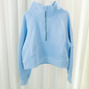 Thickened High-Neck Sweatshirt for Women, Sports Half-Zip Loose Jacket, Long-Sleeve Running Fitness Yoga Wear