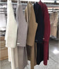 Women Bathrobe Style Double Sided Wool Coat Loose Big Turn-Down Collar Long Sleeve Warm Wool Jacket Autumn Winter