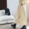 Women Carrot Pants Elastic Waist Loose Casual Solid Pocket Japanese Vintage Trousers Female Mom Wide Leg Pants Clothes