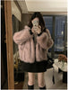 Double Sided Winter Coat Women Clothing Imitation Mink Fur Fur Hooded Cotton Jacket Female Warm Plush Cotton-padded Outerwea