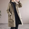 Autumn Winter Lingge Cotton Jacket Women Hooded Loose Thick Warm Parkas Female Long Sleeve Casual Cotton Padded Outwear Lady