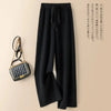 Thick Warm Knitted Casual Chic Basic Soft Elastic High Waist Women's Pants Korean Straight Ankle-Length Pants For Women