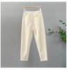 2026New Korean High Waist Denim pants Women's Autumn Casual Loose Khaki Harun pants Female Trousers Ladies