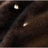 Women's Dark Brown Faux Fur Long Overcoat Single Breasted Fleece Long Trench Coat Winter Fluffy Plush Warm Thicken Outerwear