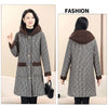 Winter Coat Vintage Velvet And Thickening Single breasted Cotton Coat for Women Fit Cotton Clip Warm Long Parka Plaid Coat