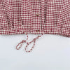 Guobioziy Women's Jacket Autumn Plaid Long-Sleeve Drawstring Loose Jacket Parka Casual Versatile