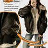 Winter Thick Warm Fleece Hooded Jacket Women Korean Loose Zipper Leather Coats Chic Full Faux Fur Lined Bomber Outerwear