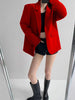 Black Blazer for Women Korean Sping Loose Office Wear Lady Casual Blazers Long Sleeve Single Button Outerwears