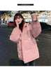 Winter Short Jacket Woman Parkas Thick Warm Spliced Hooded Parka Oversized Korean Loose Cotton Padded Outerwear