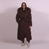 Warm Women's Puffy Quilted Hooded Long Cotton Coat Loose Solid Stand Collar Lace Up Zipper Overcoats Winter Lady Outwear