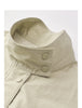 Women Slub Cotton Jackets Spring Cropped Tulip Silhouette Striped Cuff - Turn Up Stand Collar Tops