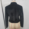 Elegant Women's Velvet Blazerjacket Frog Button Long Sleeve Slim Black Short Coat Spring Female Street Outerwear