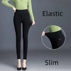 Fleece Pencil Pant Women's Pants Leggings High Waist Elegance Korean Style Solid Skinny Slim Warm Stretch Office Lady Trousers