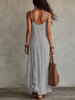 Women's Loose A-Line Long Dress with Thin Straps