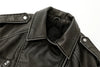 2025New Coal graysty le Women's washed leather jacket with belt, short coat with downgraded zipper and vintage lapel jacket