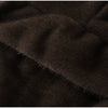 Women Dark Brown Faux Fur Coat Stand Neck Zipper Loose Solid Pullover Spring Chic Lady Casual High Street Outwear
