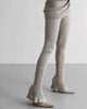 American Retro Wood Ears Cuff Ribbed Knitting Flare Pants Woman High Waist Stretch Slim Skinny Trousers Legging Bottom