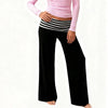 Preppy Girl Coquette Low Waist Loose Fit Trousers Women Striped Folds Over Wide Leg Pants Female Lounge Yoga Home Sweatpants