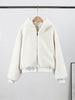 Women's Faux Fur Coats Hooded Patchwork Zipper Cropped Jackets Street Female Lantern Long Sleeves Loose Autumn Winter Outerwears