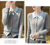 Cashmere Sweater For Women Autumn And Winter Knitted Cardigan For Women Loose Fitting Woolen Sweater Lapel Jacket Camel XXXL