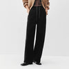 Women Pants Fleece Lined Panelled Design Loose Fit Barrel Leg Elastic Waist Minimal Style Everyday Style Winter