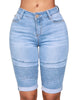 Skinny Jeans for Women High Waist Stretch Denim Trousers Mom Jeans Knee Length Pencil Pants Casual Comfort Trousers Oversize