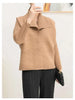 Short Jacket For Women Spring Casual Temperament Loose Large Lapel Single Breasted Pleated Coat 2DA8011