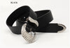 American Y2K Retro Rhinestones Belt Women Punk Hip Hop Rock Style Jeans Belts Black PU Leather Needle Buckle Belt